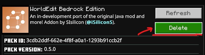 Delete button